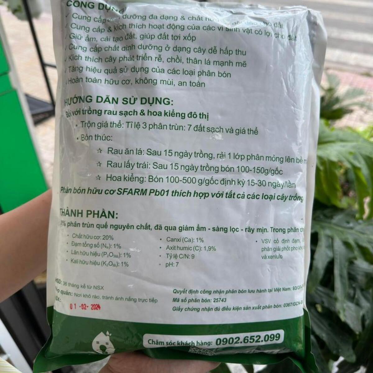 Công dụng của bao 25kg phân trùn quế SFARM