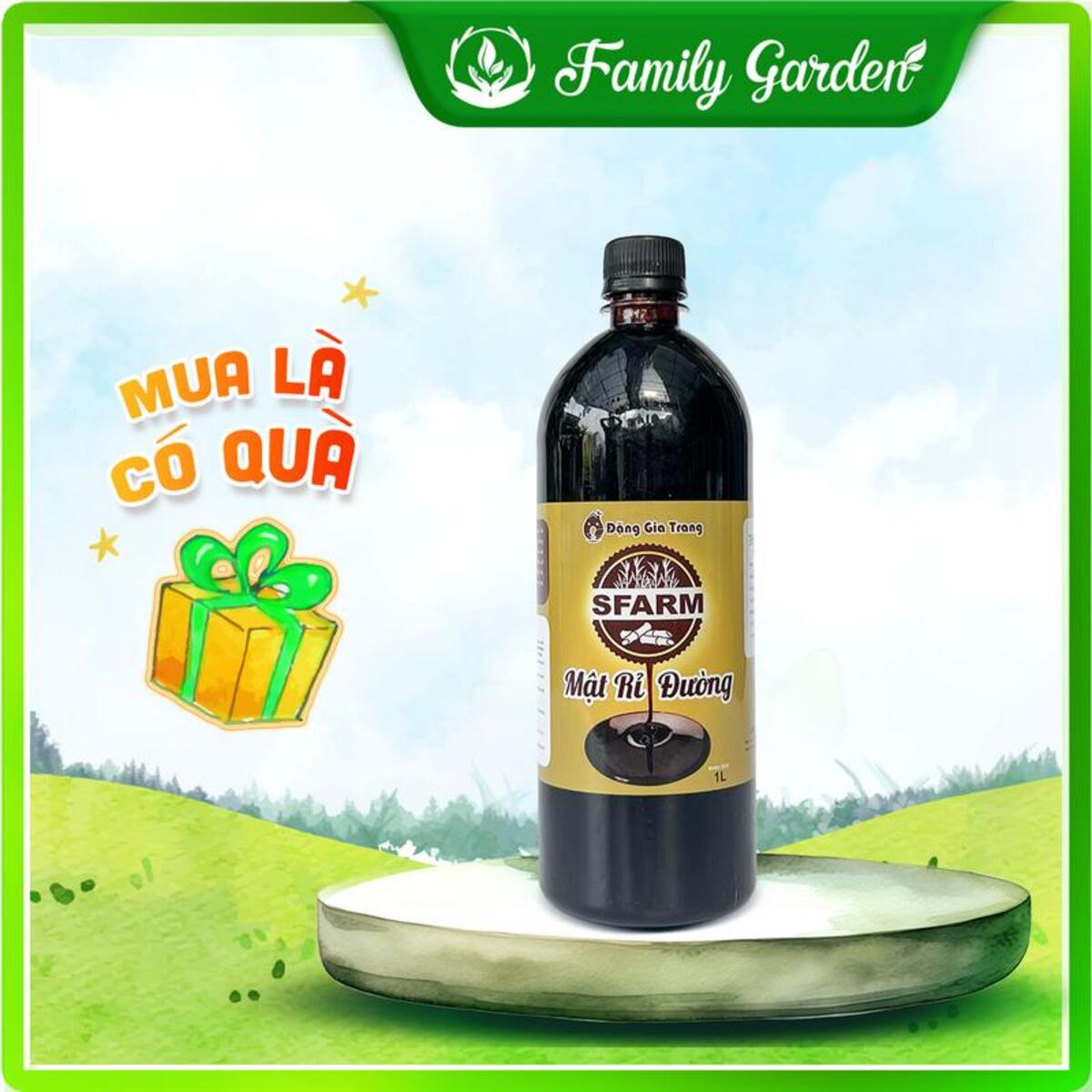 Mật rỉ đường SFARM chai 1 lít - Độc quyền Family Garden