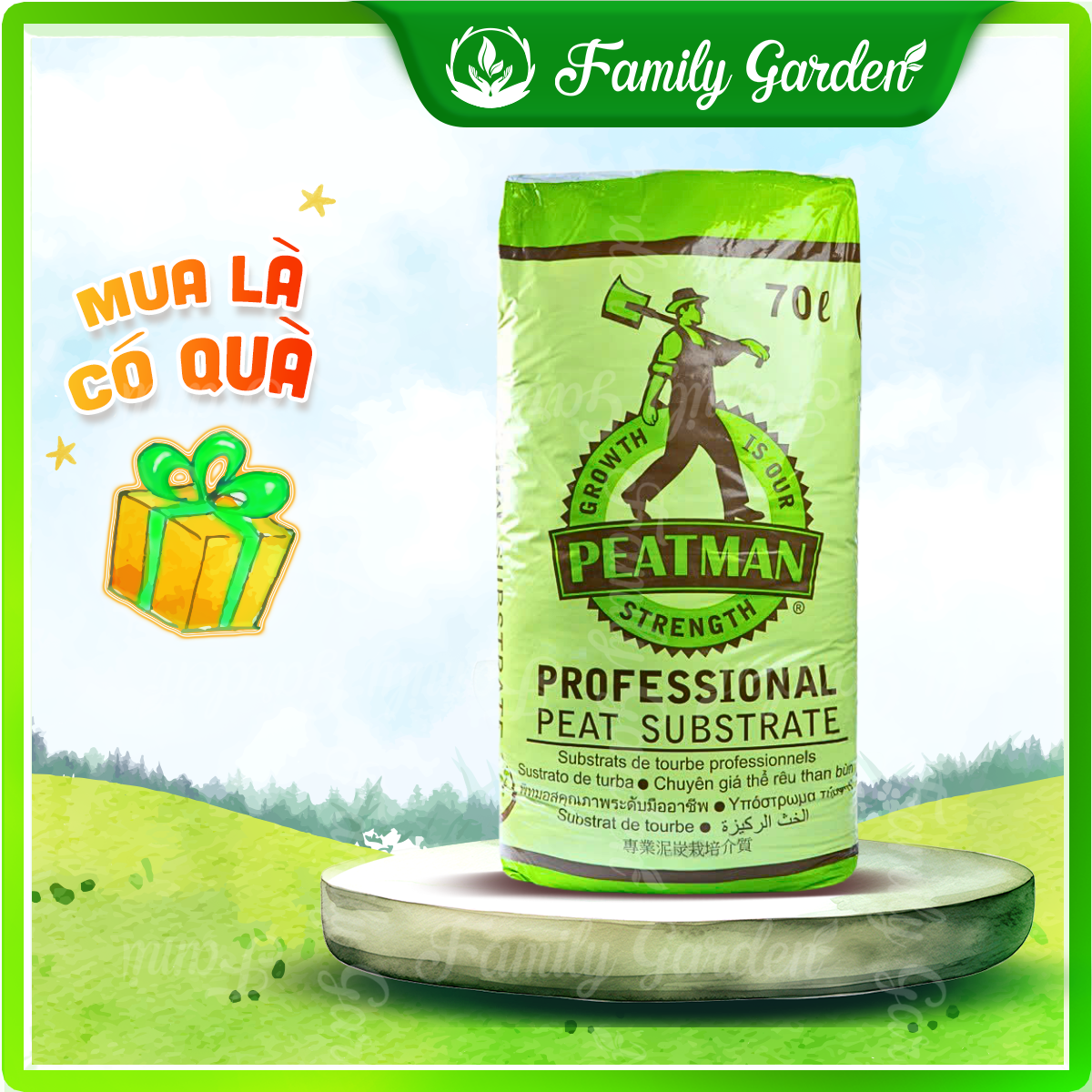 Bao 70L(10-13Kg) Rêu than bùn Peatmoss - Giá thể trồng cây chất lượng cao | Độc quyền Family Garden