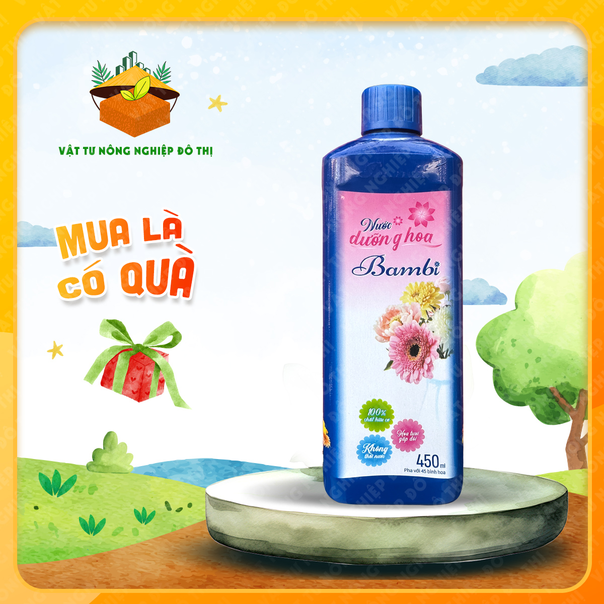  Cung cấp dinh dưỡng, kháng khuẩn, giúp hoa nở đều và ngăn chặn tình trạng thối gốc, héo rũ.