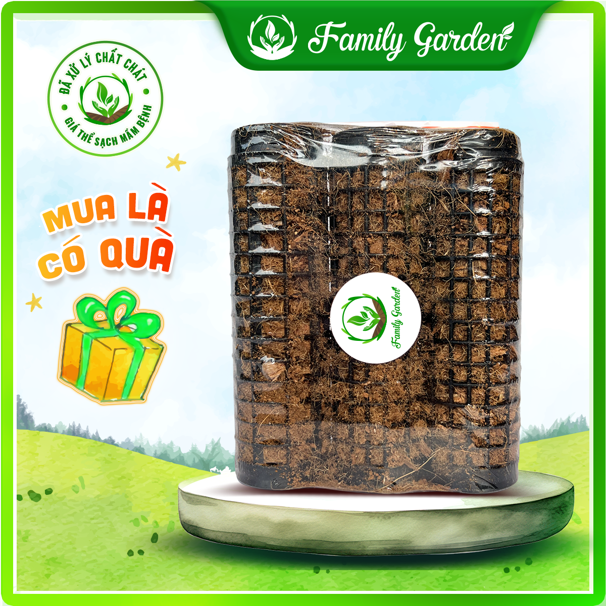 Combo 3 trụ nhựa giá thể đã qua xử lý chất chát Family Garden
