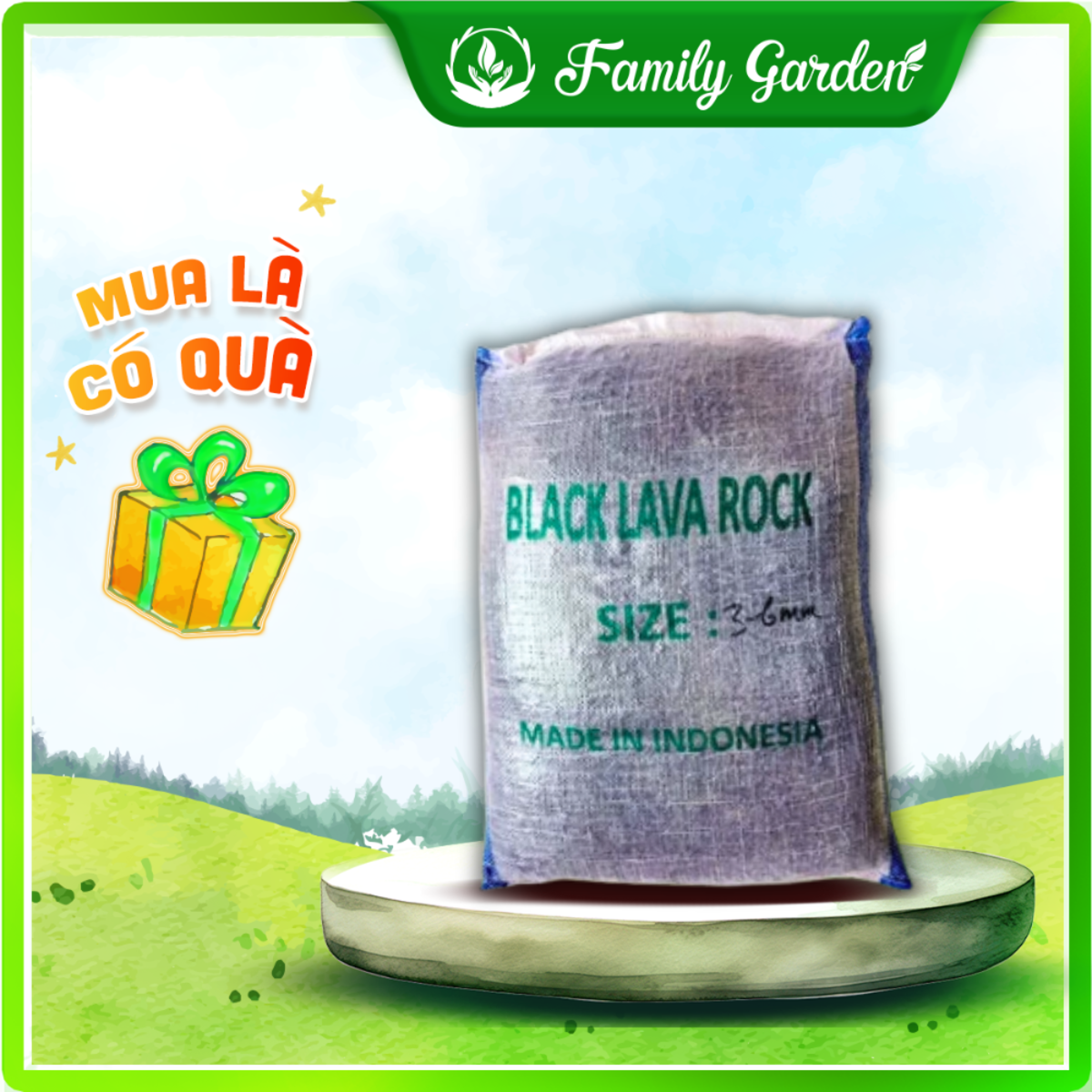 Bao 20kg đá nham thạch đen - Độc quyền Family Garden